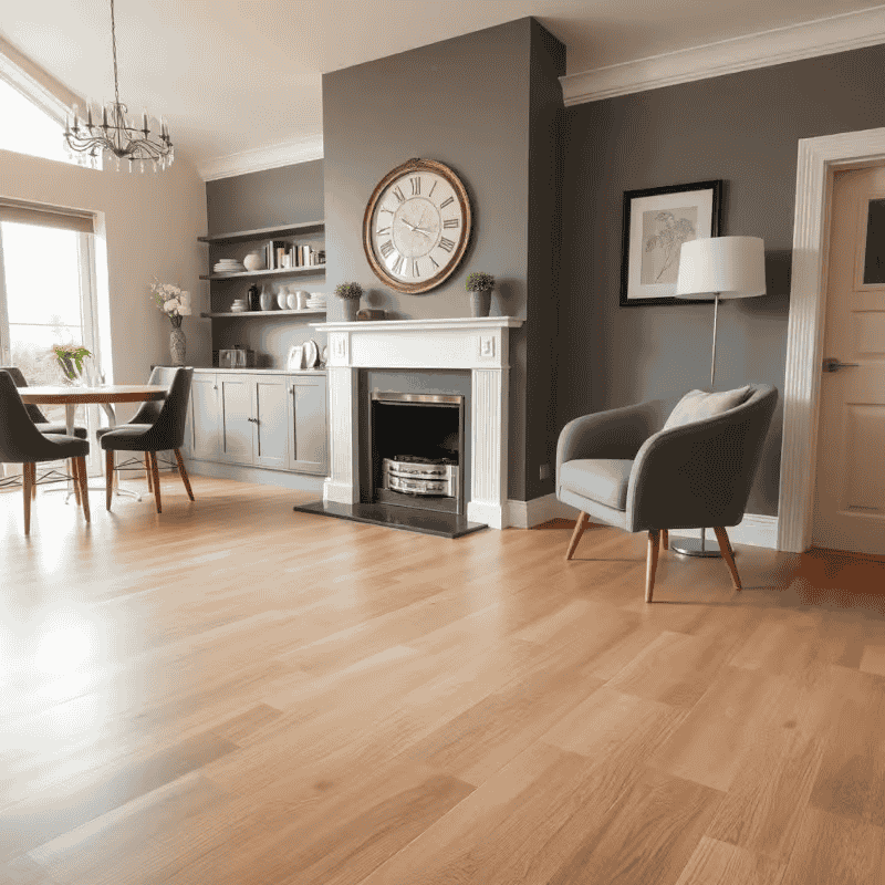room showcasing vinyl plank