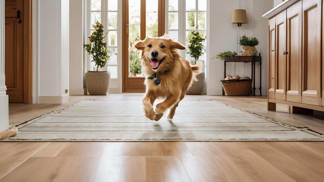 dog running on hard floor